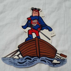Budweiser Bud-man Washington Crossing Delaware Decal Sticker 1976 6 x 7